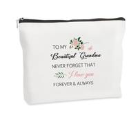 WRNZL Grandma Christmas Gifts Mothers Day Gift Birthday Stocking Fillers Valentines Day International Womens Day New Year Thank You Thanksgiving Sentimental Gift for Grandma Present Makeup Bag