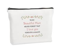 WRNZL Mothers Day Gifts for Mum Christmas Gifts Birthday Stocking Fillers Valentines Day International Womens Day New Year Thank You Thanksgiving Sentimental Gift for Mum Present Mummy Makeup Bag