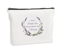 WRNZL Niece Gifts Christmas Graduation Mothers Day Birthday Stocking Fillers Valentines International Womens Day New Year Easter Halloween Gifts for Niece Makeup Bag Present