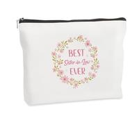 WRNZL Sister in Law Gifts Christmas Mothers Day Birthday Stocking Fillers Valentines Day International Womens Day New Year Halloween Thank You Thanksgiving Gifts for Sister in Law Presents Makeup Bag