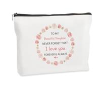 WRNZL Valentines Gifts for Daughter Adult Christmas Graduation Mothers Day Birthday Stocking Fillers International Womens Day I Love You Special Gifts for Daughter from Mum and Dad Makeup Bag Present