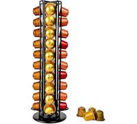 Wrobic Coffee Capsules Holder for Nespresso, lor coffee pod stand, Coffee Pod Holder for 40 Coffee Capsules, Rotating Design, Coffe Storage Rack for 40 Pcs Pods，Black