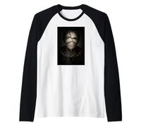 Wrong Face Psychological Horror Creepy Distorted Dark Art Raglan Baseball Tee
