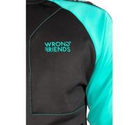 Wrong Friends Men's Lyon Track Jacket, Black/Turquoise, L