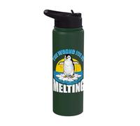 Wrong Ice is Melting Funny Penguin Political Protest Humor Stainless Steel Insulated Water Bottle