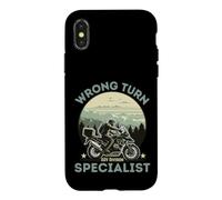 Wrong Turn Specialist Motorcycle Adventure ADV Biker Vintage Case for iPhone X/XS