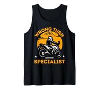 Wrong Turn Specialist Motorcycle Adventure ADV Biker Vintage Tank Top