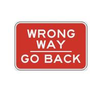 Wrong Way Go Back Sign Aluminum Tin Warning Signs For Home Outdoor Garden 12x16 Inch