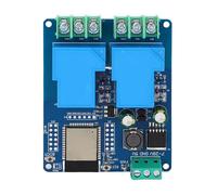 WROOM 32E Development Board with 2x30A Relay Module, 4M Flash, Programmable Key, Mobile Remote Control Via WIFI/BT (Compatible with ESP IDF Code)
