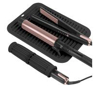 WRORUNER Large Silicone Heat Resistant Mat, Professional Hot Hair Tools Mat for Hair Straightener, Curling Iron, Flat Iron, Portable Hot Pad Cover with Velcro for Travel Home Salon(11.8" x 9.0")