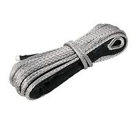 WROUGH 1/4" x 50' Dyneema Synthetic Winch Rope, Stronger and Safer Than Steel Cable Synthetic Winch Rope for 9500 lb with Protecting Sleeve and Thimble, for UTV ATV Winches Line Cable Rope Grey