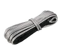 WROUGH 3/16" Synthetic Winch Rope, 3/16 in x 50 Ft 8500LBs Strength ATV Winch Rope Line with Protecting Sleeve and Thimble, Suitable for ATV, SUV, Vehicle (Gray)