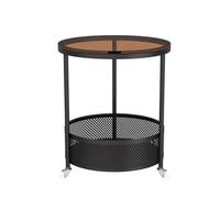 Wrought Iron Adjustable Plant Stand, 2/3 Tier Floor Standing Planter Rack, Round Potted Flower Holder for Indoor Outdoor Living Room Decor