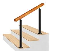 Wrought Iron Baluster Wooden Handrail Fit 2-3 Steps