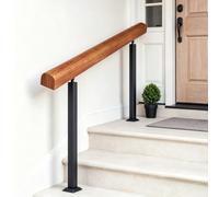 Wrought Iron Baluster Wooden Handrail Fit 2-3 Steps