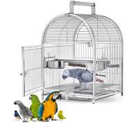 Wrought Iron Bird Cage, Portable Travel Carrier for Parrots Conures Lovebirds Cockatiels Parakeets, Durable and Secure for Home and Travel Use
