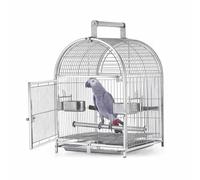 Wrought Iron Bird Carrier Parrot Parakeet Cage, Stainless Steel Small Bird Cage,Ideal for Extra Small Finch, Lovebirds, African Grey, Conure 42 * 37 * 54cm/16.5 * 14.6 * 21.3in
