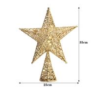 Wrought Iron Christmas Tree Topper Star Ornament Home Decor