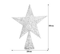 Wrought Iron Christmas Tree Topper Star Ornament Home Decor