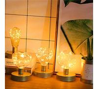 Wrought iron copper wire can send best friends birthday, Christmas, Thanksgiving, bedroom decoration bedside lamp (diamond usb).