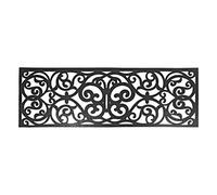 Wrought Iron Effect Rubber Stair Non Slip Treads Anti Slip Step Indoor or Outdoor Mat Weatherproof non slip Surface Stair Pads Easy to Position and Clean (Set of 8)