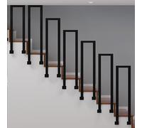 Wrought Iron Handrail for Indoor and Outdoor Stairs, U-Shaped Design for Safety and Support in Garden or Transitional Areas
