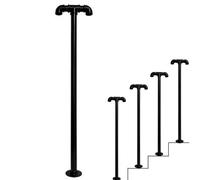 Wrought Iron Handrail for Outdoor Steps & Indoor StairsIndustrial Pipe Baluster Railing for Elderly Kids & Pregnant WomenVintage Black 70cm