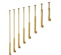 Wrought Iron Handrail L-Shaped Railing Stairs, Non-Slip Guardrails Floor to Ceiling Mount Posts, Staircase Balusters Outside Steps