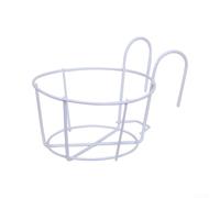 Wrought Iron Hanging Flower Rack 25cm Circular Space Saving for | Sturdy iron construction suitable for displaying ivy or succulents easy installation fits balcony or window sill