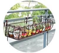 Wrought Iron Hanging Planter - Stylish Plant Containers for Balcony, Fence, Window Sill, Garden & Café Decor - Perfect for Home & Office Flower Display