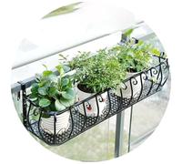Wrought Iron Hanging Planter - Versatile Plant Container for Fence, Window Sill, Balcony Railing, Home & Garden Decor, Ideal for Café & Office Flower Display