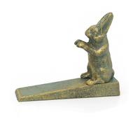 Wrought Iron Hare Door Wedge | Vintage Style Rabbit Door Stopper Wedge | Metal Animal Doorstop Wedge - 16cm