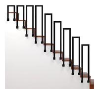 Wrought Iron Indoor Stair Railing - 75cm (2.5ft) Guardrail for 1 Step il for Front Porch and Staase Balustrade Side Mount for Villa & Loft Corridors