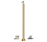 Wrought Iron Indoor Stair Railing Balusters for Balcony/Deck/Porch, Floor Mount Guardrail Column with Tilt Bracket, 26-42 in, d, 1 Piece, 33.4 in Height