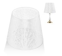 Wrought Iron Lampshade Carved Forest Tree Shaped Lampshade Vintage E27 Mini Decoration Light Cover for Table Lamp Bedside Floor Lamp(White)
