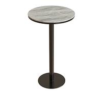 Wrought Iron Marble Bistro Table Height Adjustable 75cm/95cm/105cm Easy Clean Outdoor Dining & Cocktail Table for Patio Garden Coffee House Stylish Stand-Up Design