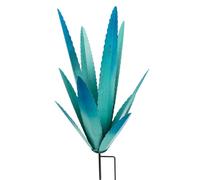 -Wrought Iron Metal Plant Sculpture 29x29x45cm - Creative Outdoor Garden Decor for Yard Park Artificial Plant Sky Blue Lavender Yellow Pink