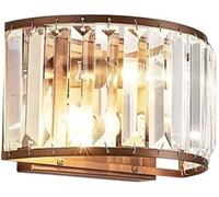 Wrought Iron Metal Wall Sconce, Amen Modern Minimalist Crystal Glass Wall Light, Indoor Outdoor Wall Lamp for Living Room Dining Room Bedroom Corridor Aisle Decorative