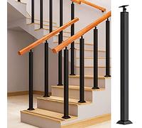 Wrought Iron Railing Baluster Post - 43.3" Tall, 4cm Diameter, Perfect for Decks, Attics, Stairs - Durable Support Solution for Stylish Home Decor