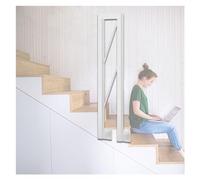 Wrought Iron Railing Guardrail, 41" to 14" Adjustable Height for Basement, Office, Hotel, Porch Steps White Iron Safety Bar (1 Pack, 55cm)