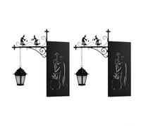 Wrought Iron Shelf Lamp 23.5cm Gothic Style 2PCS