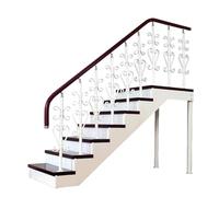 Wrought Iron Stair Handrail Indoor Loft Column Railing Balcony Balustrade Carbon Steel Ironwork Baked Enamel Finish Metal Hardware Assembly