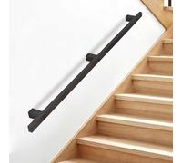 Wrought Iron Stair il Kit - Wall Mount Railing for Indoor/Outdoor Steps Bathroom Corridor - Supports 100cm to 500cm (6ft/180cm) - Staircase Banisters