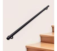 Wrought Iron Stair il Support Bar | 100cm, 150cm, 200cm, 300cm, 400cm | Sturdy Metal Balusters for Stairs | Wall-Mounted Railing Kit (200cm)