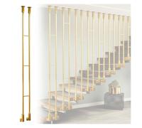 Wrought Iron Stair Railing Balustrade Double Row Safety Column for Indoor Stairs 34"/86cm Height Perfect for Lofts and Villas (1pc)