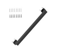 Wrought Iron Stair Railing Black - Square Wall Handrail for Indoor and Outdoor Use, Balcony, Parapet and Stairs, Simple Assembly Kit with Style and Robustness (Black, 60cm/23.6 inch)