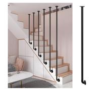 Wrought Iron Stair Railing Handrail - L-Shaped Design for Porch/Deck - Safety Feature for Preventing Falls in Apartments, Villas, and Hotels