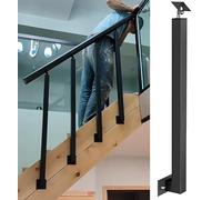 Wrought Iron Stair Railing Posts for Indoor/Outdoor Use 1-30 Piece Set Square Spindle with 90° Curved Base Ideal for Porch Patio Hotel & More