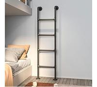 Wrought Iron Wall Ladder for Bunk Beds & Loft Beds - Metal Safety Solution for Cellar, Terrace, Camper & Apartment - Versatile Home & Garden Decor