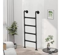 Wrought Iron Window Well Ladder 5 Rung Fire Escape Basement Entrance Egress 330Lbs Load Safety Bunk Bed Step Ladder 45in